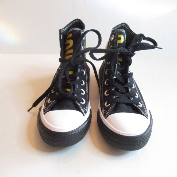 Converse Boys CTAS High Seek Peace 266537F Black High Top Sneaker Shoes Size 4.5 - Picture 2 of 6